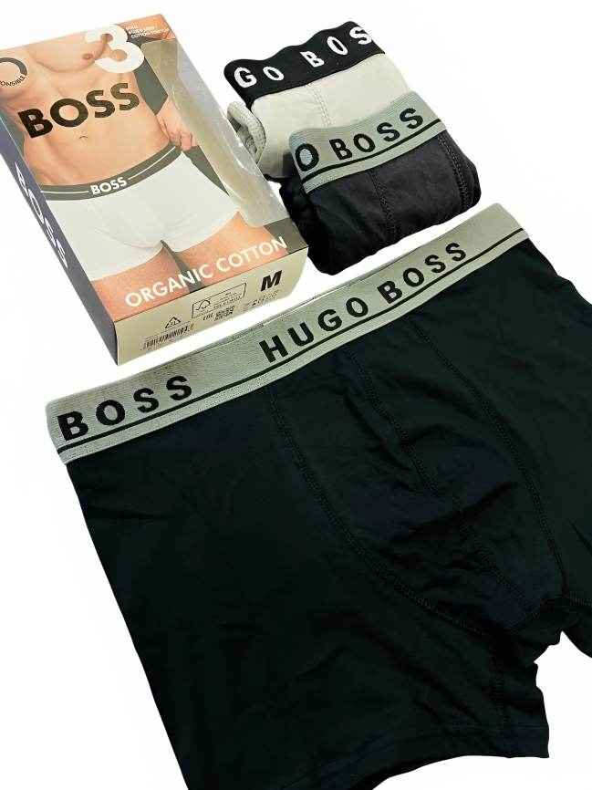 Hugo Boss Men’s Underwear – 3 Pack - Premium Cotton Trunks