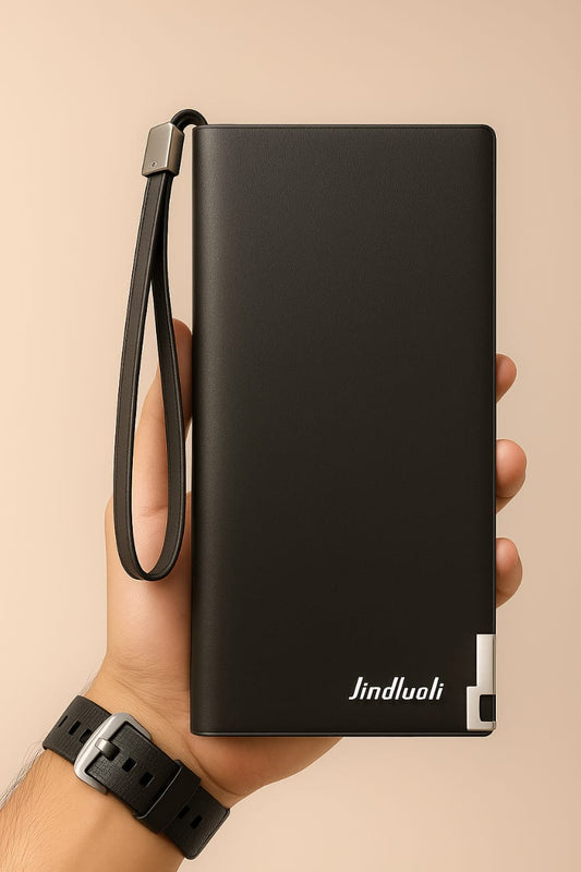 Jindluoli Brown Clutch Wallet – Stylish & Easy to Carry