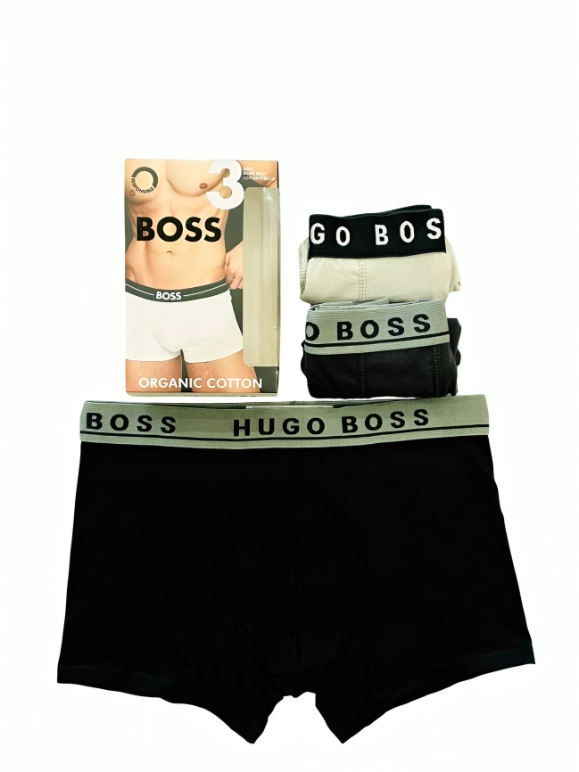 Hugo Boss Men’s Underwear – 3 Pack - Premium Cotton Trunks