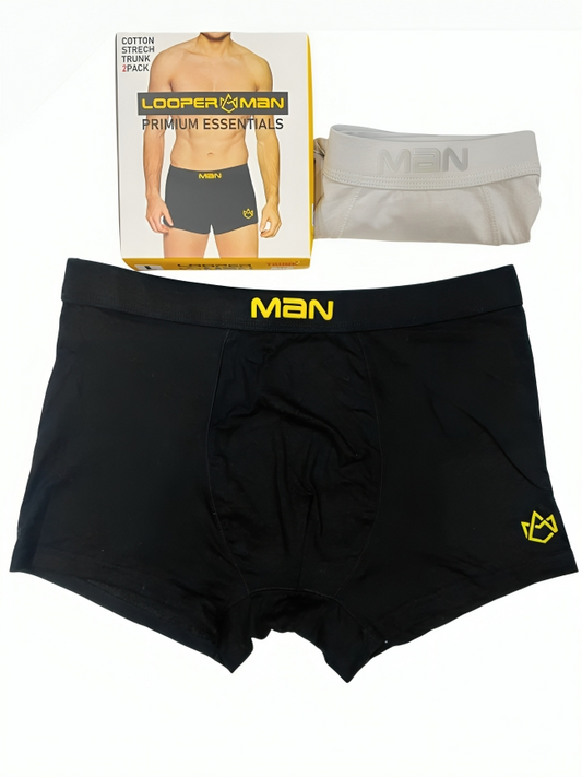 Looper Men’s Cotton Boxers (2 Pack) – Soft & Breathable Underwear