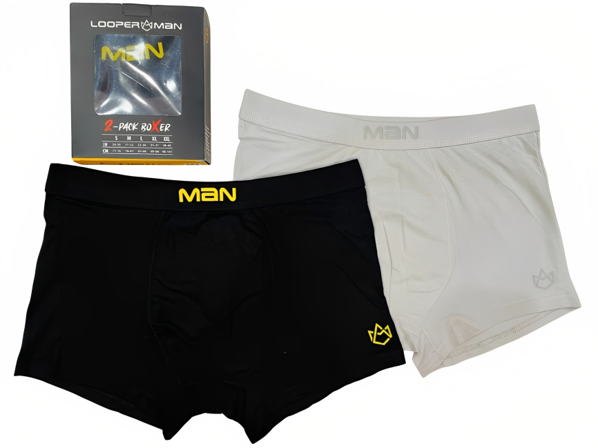 Looper Men’s Cotton Boxers (2 Pack) – Soft & Breathable Underwear